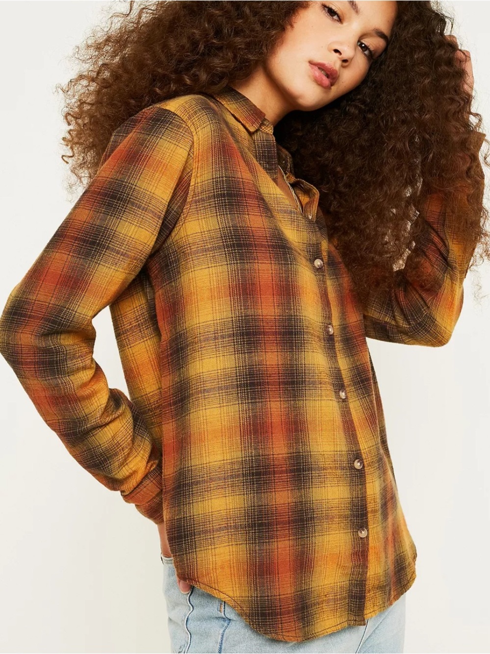 Urban Outfitters Eli Plaid Button Front Flannel Shirt Sz M Ultra Soft Cotto
